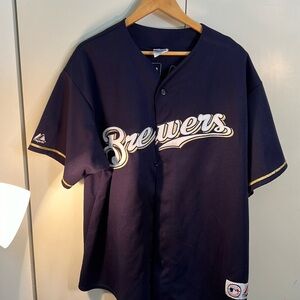Vintage Hardy 7 Brewers Jersey Sz. 2X